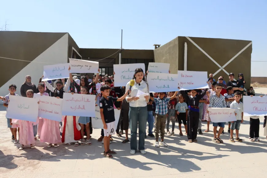 Şêniyên Qamişlo û Girkê Legê daxwaza perwerdeya bi zimanê Kurdî kirin 