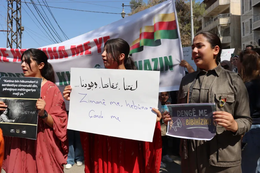 Şêniyên Qamişlo û Girkê Legê daxwaza perwerdeya bi zimanê Kurdî kirin 