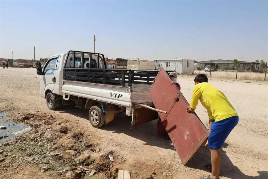 Koçberên ji Serêkaniyê yên li kampa Serêkaniyê xwe amade dikin vegerin