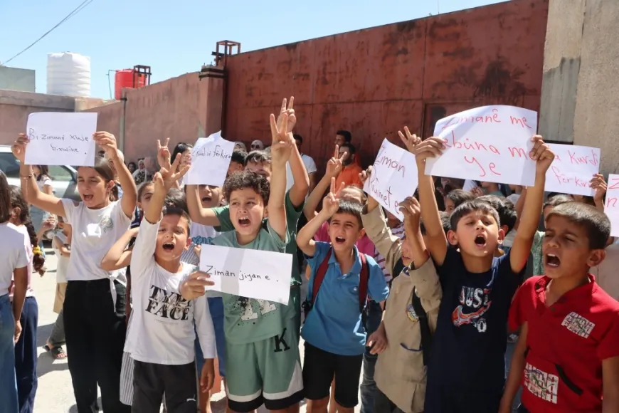 Li Hesekê û Kobanê xwendekaran daxwaza perwerdeya bi kurdî kir