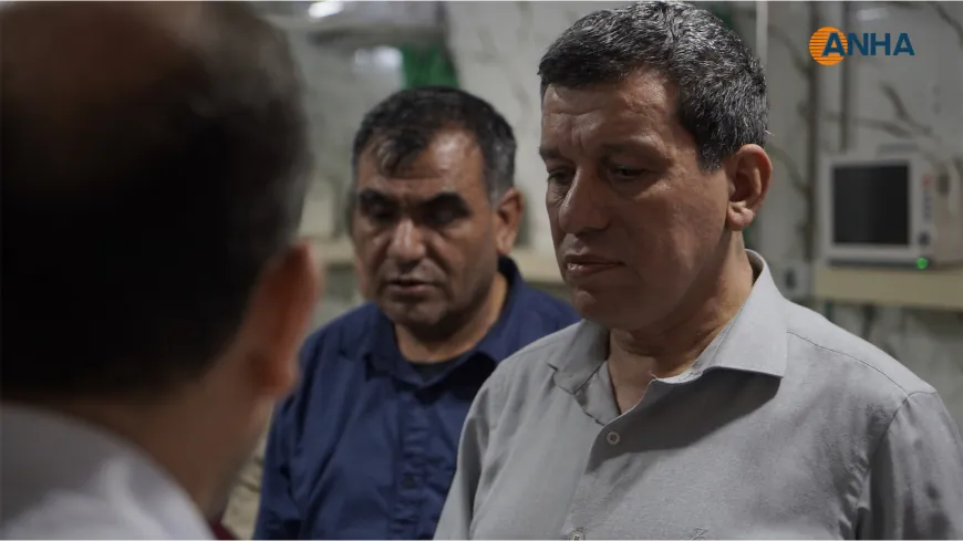 Mazlûm Ebdî serdana birîndarên şewata zindana Kobanê kir