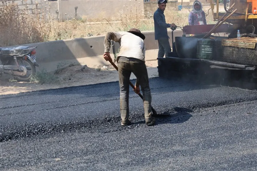 Zîftkirina rêyan li Til Temirê didome