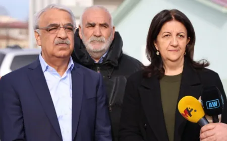 Heyeta Îmraliyê ya DEM Partiyê bi Cevdet Yilmaz re civiya