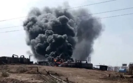 Li hundirê tesîseke petrolê li gundewarê Hesekê şewat derket
