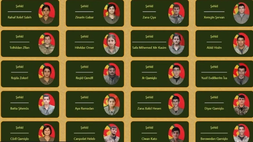 Nasnameyên 26 gerîlayên şehîd hatin aşkerakirin
