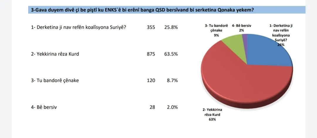 Статистика: 95% жителей хотят формирования курдского единства