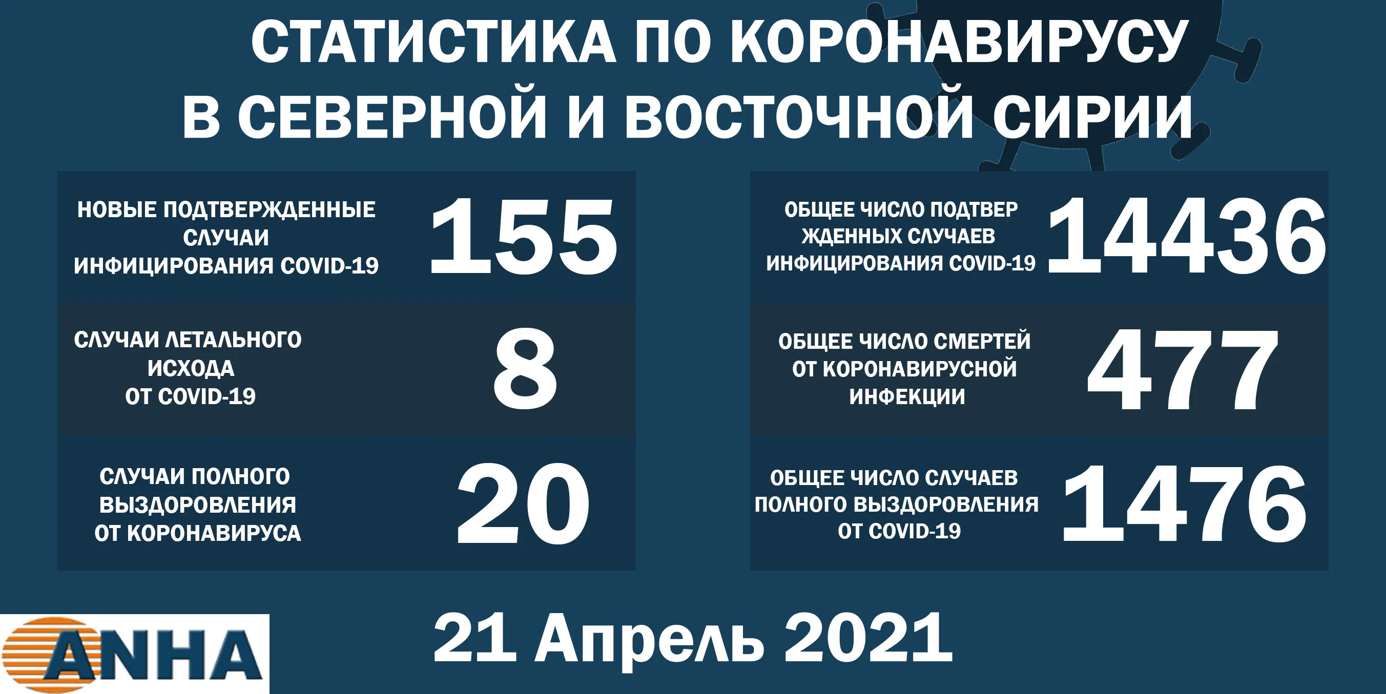 В северо-восточной Сирии жертвами COVID-19 стали еще 8 человек