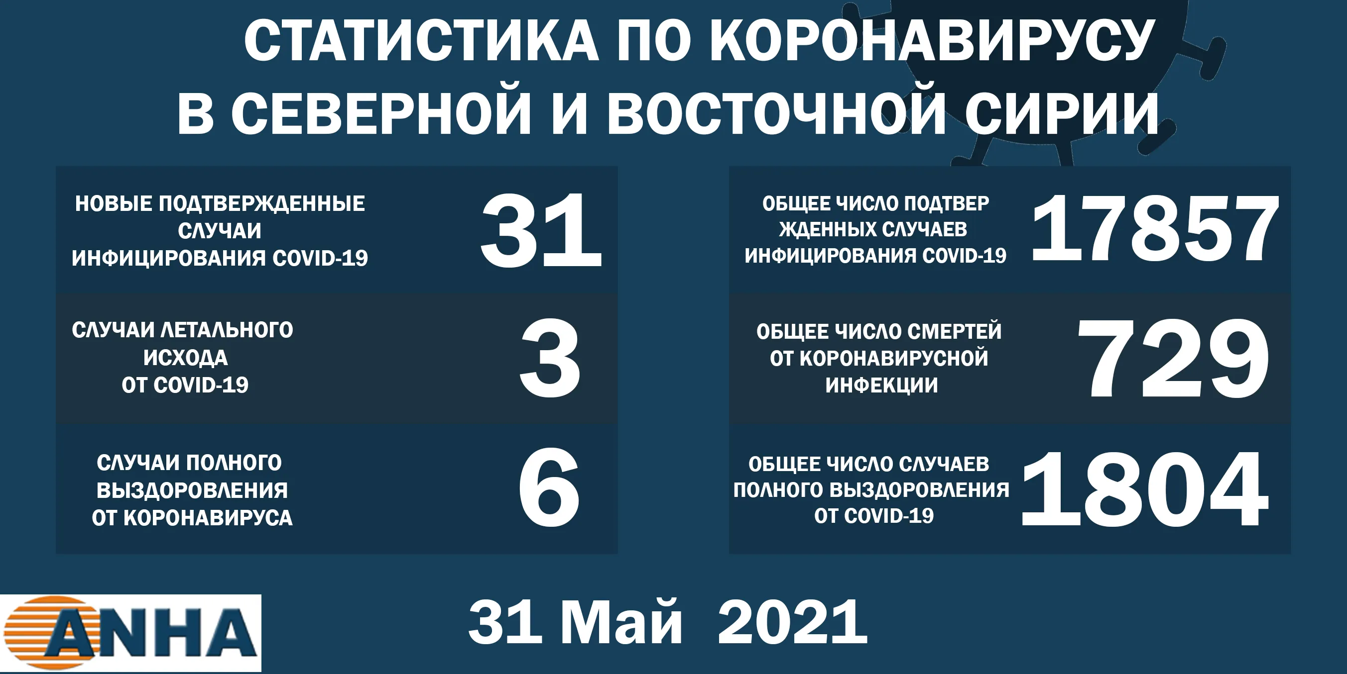 31 человек заразился коронавирусом на севере и востоке Сирии