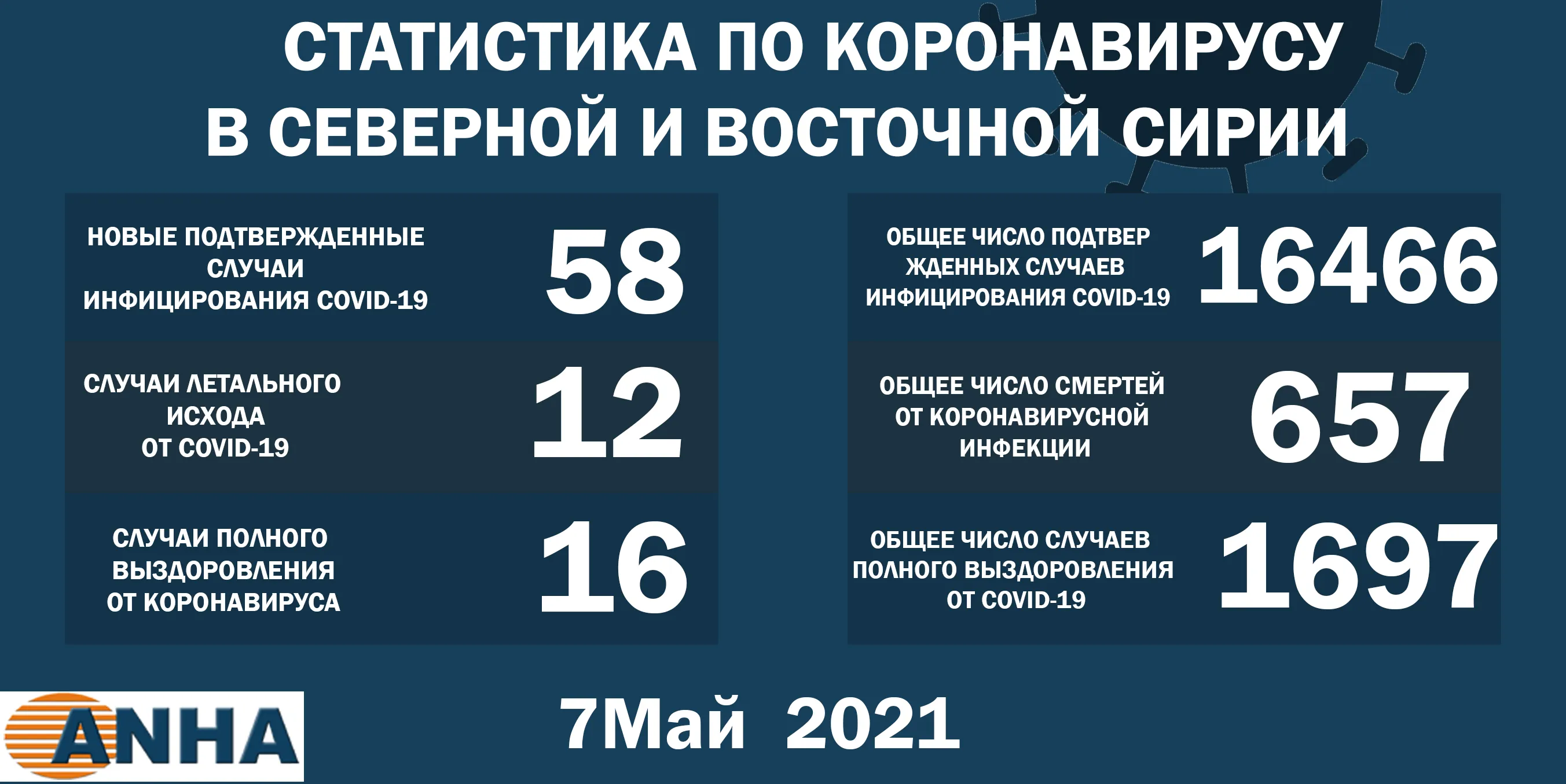 В северо-восточной Сирии зафиксировано 12 новых случаев летального исхода от COVID-19