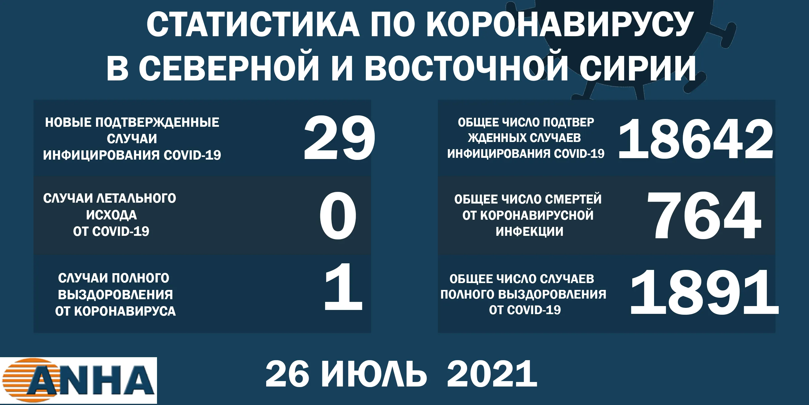 В северо-восточной Сирии выявили 29 новых случаев заражения COVID-19