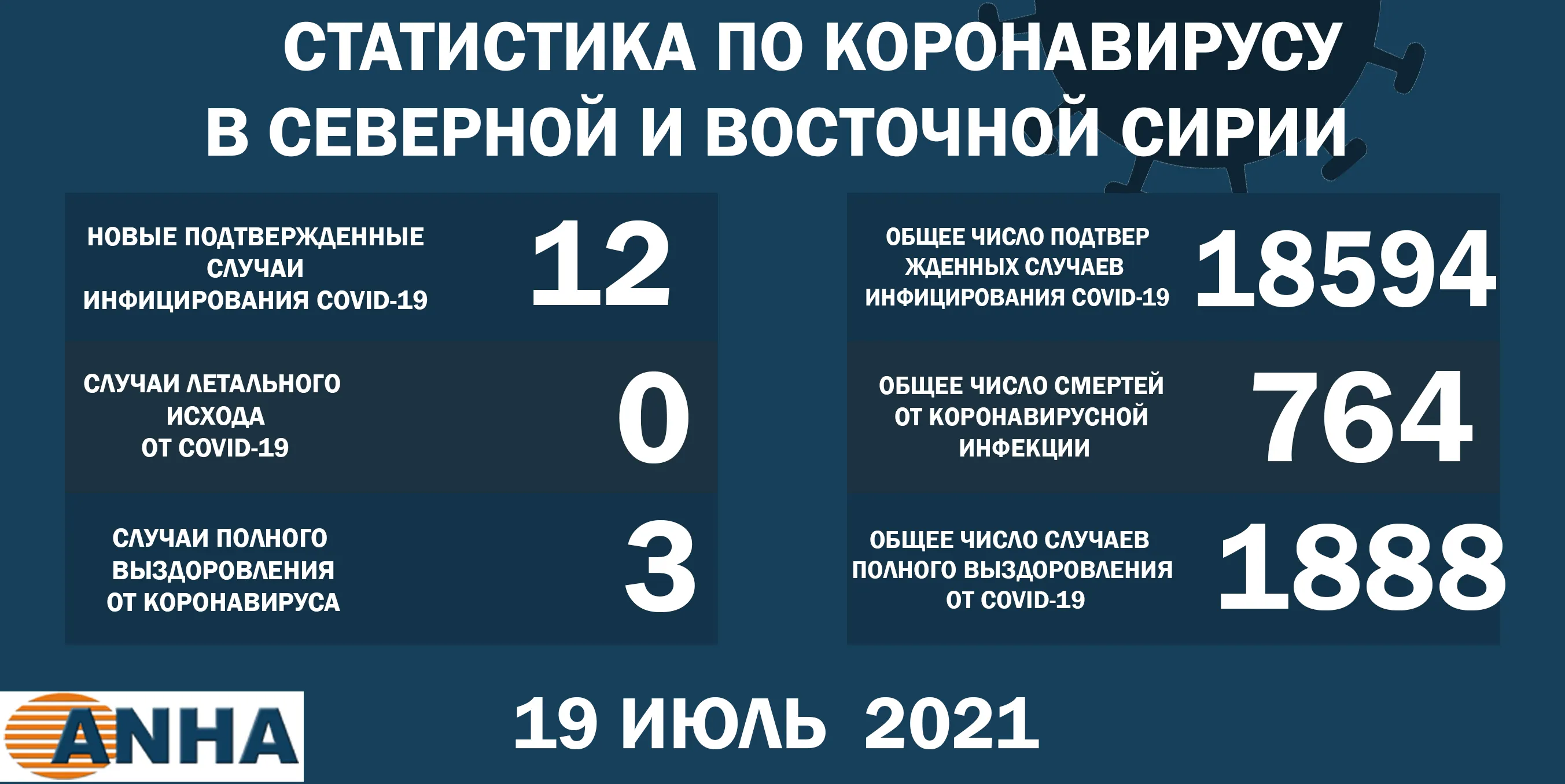 В северо-восточной Сирии подтверждено 12 новых случаев заражения COVID-19
