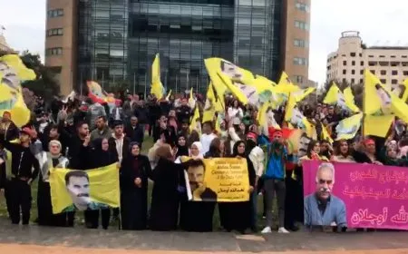 Курды в Ливане протестуют против заговора 15 февраля, призывают освободить лидера