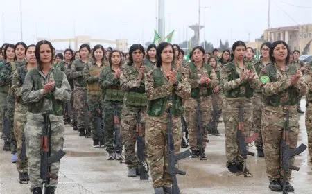 Военный парад ЖОС в Международный женский день