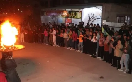 В районах Шейх Максуд и Ашрафия был зажжён огонь Науроза