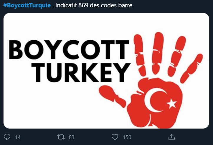 ​​​​​​​'Türk mallarına boykot' kampanyasına Fransa'da katıldı