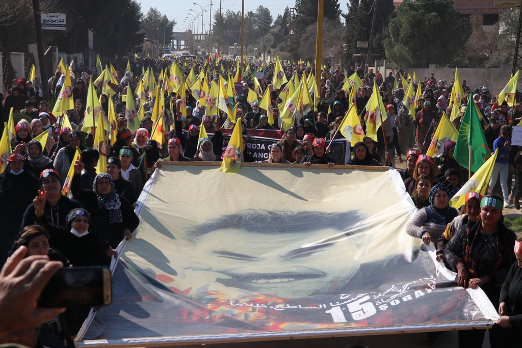 Qamişlo’da 15 Şubat eylemleri: Önder Öcalan faşist sistemlerin gerçekliğini ortaya çıkardı
