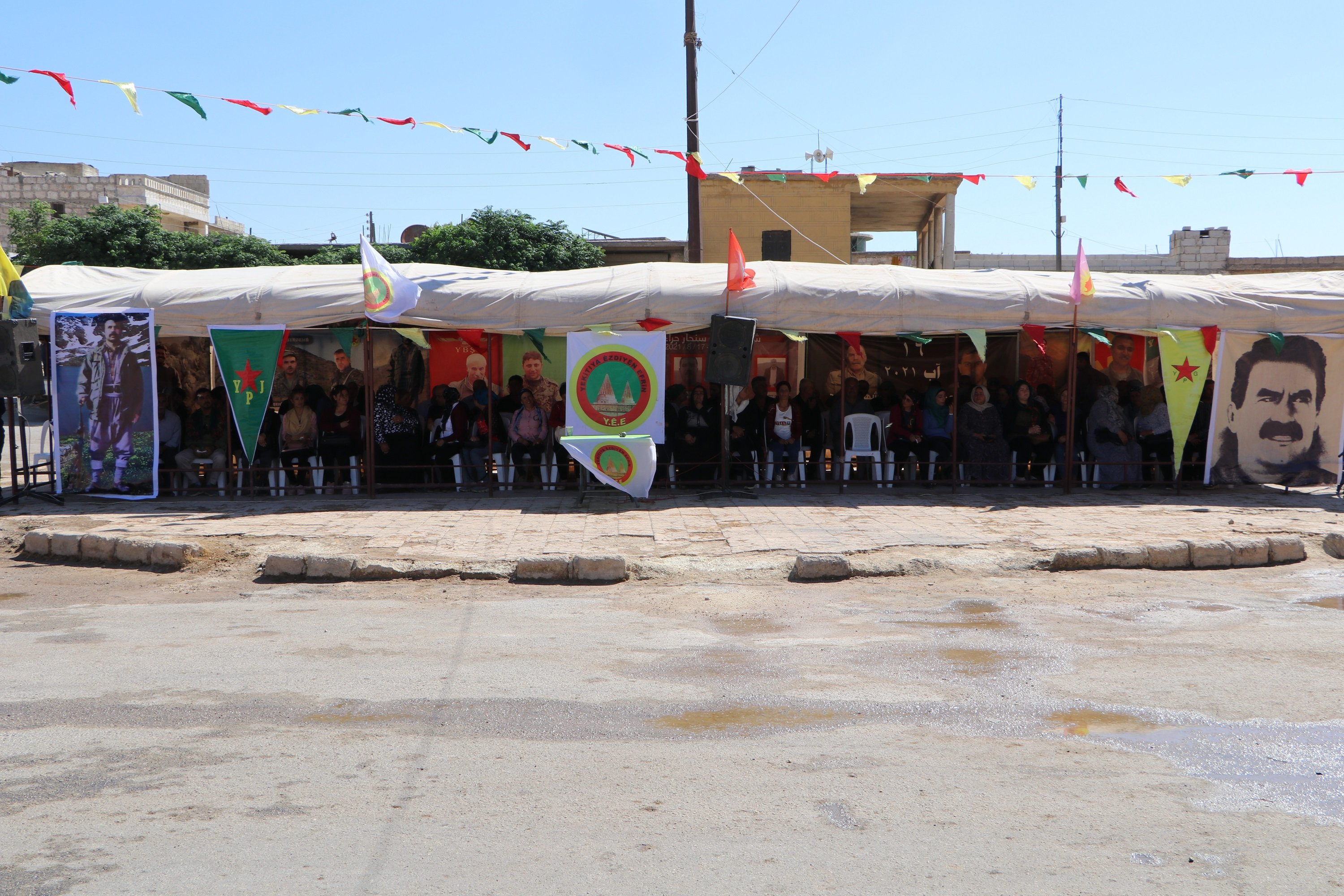 Efrînli Êzidîler Şengal’e destek için çadır eylemine başladı