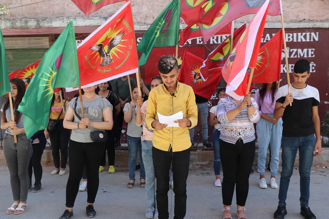 Halepli gençler Şengal’e dönük saldırıları kınadı