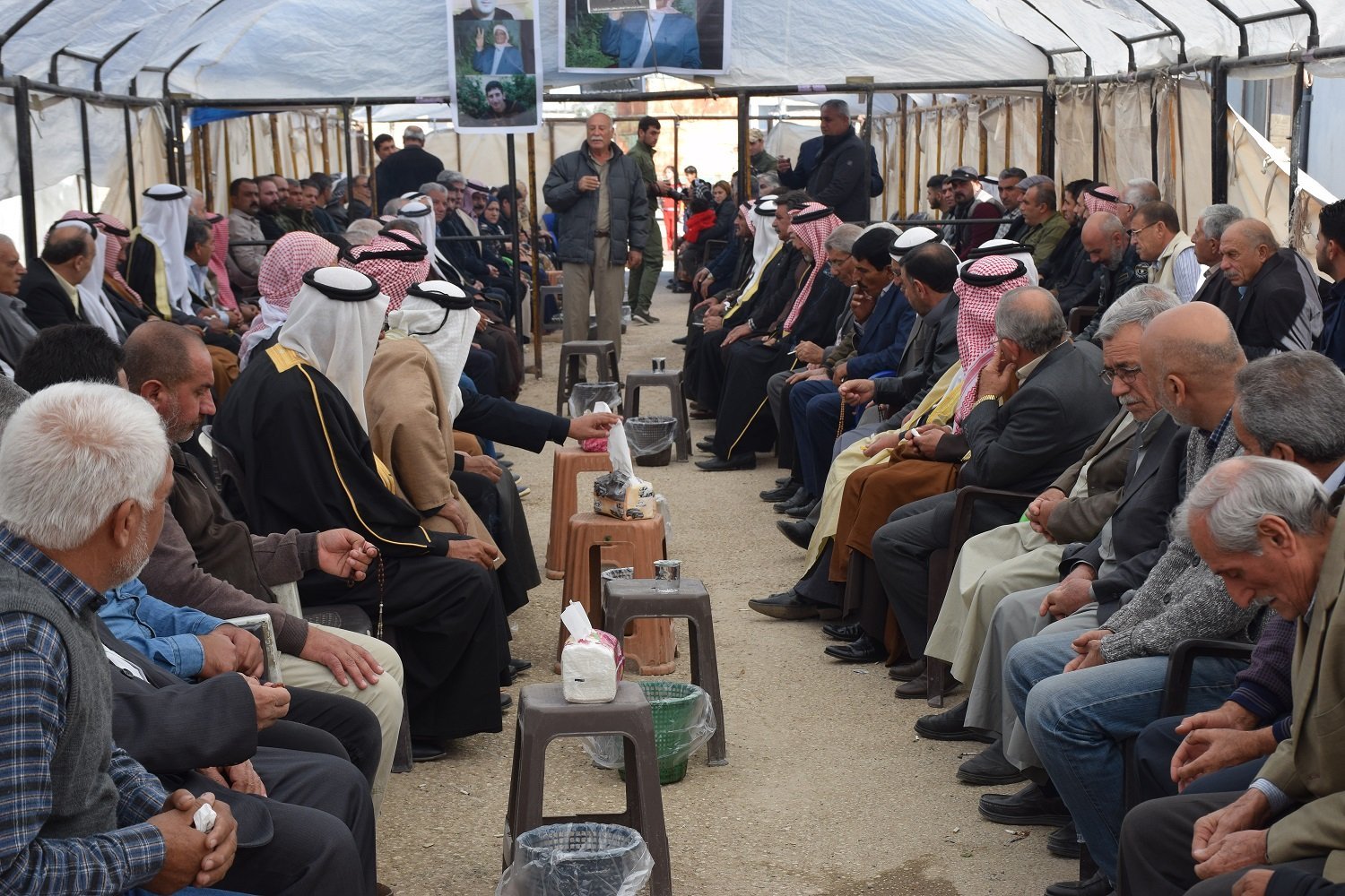 Kürt ve Arap aşiretleri Hilêliyê şehitleri için kurulan taziye çadırını ziyaret etti