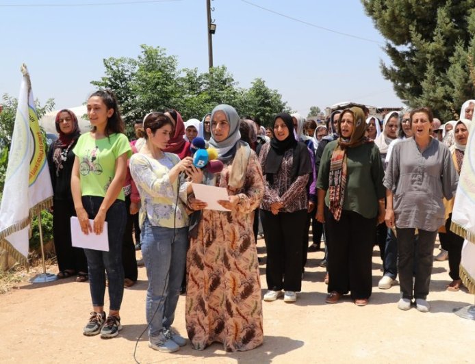 Kadınlardan işgalci Türk devletinin suçlarına karşı tepki