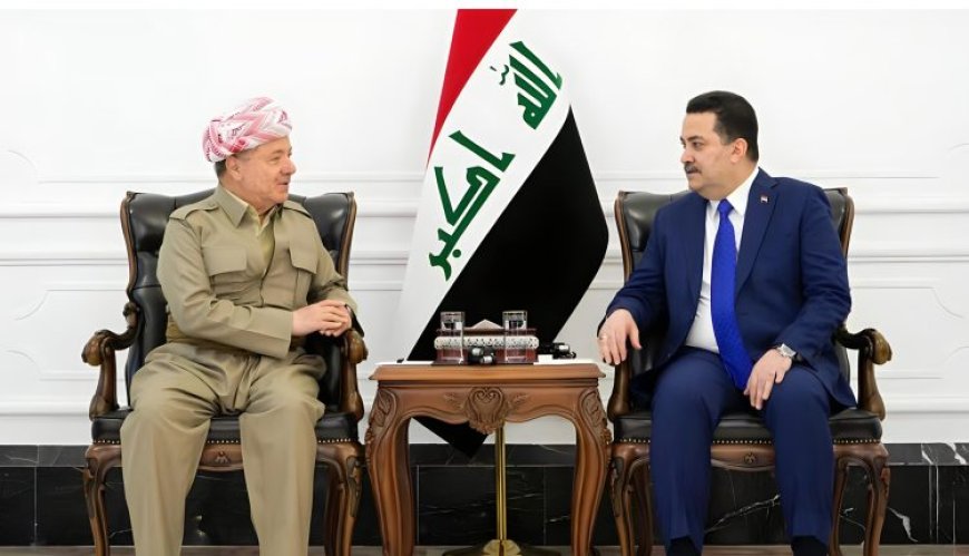 Türk devletinin işgaline ses çıkarmayan Mesut Barzani ve Sudani bir araya geldi