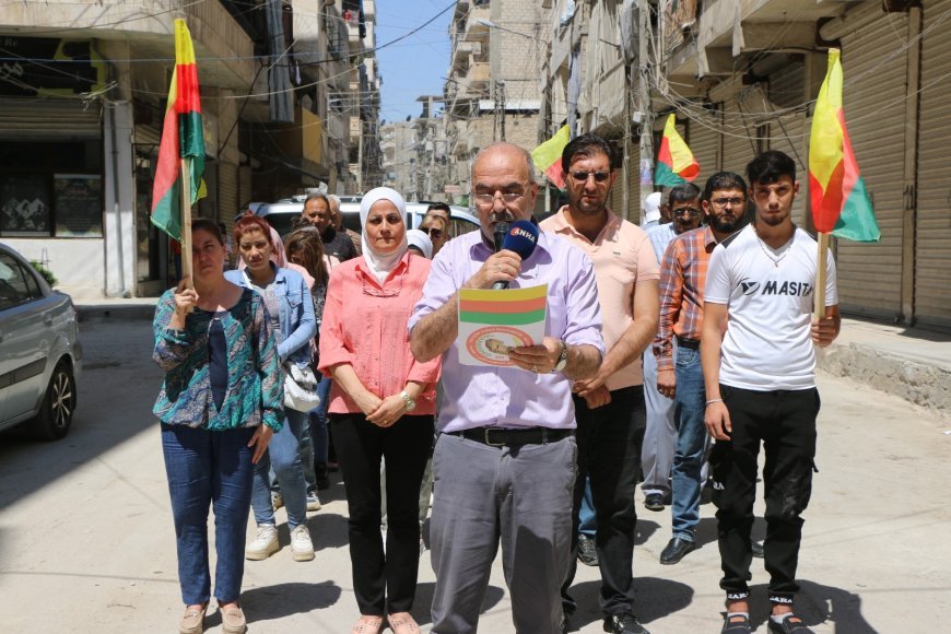 Dêrazor katliamı Halep ve Minbic’te protesto edildi